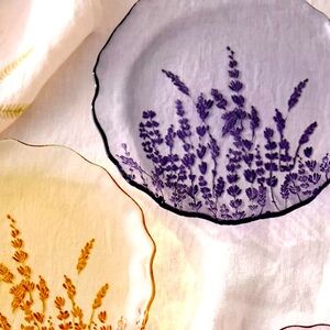 Shop Terrain NWT Set of 2 Beautiful Wheat Field Plate SOLD OUT in Purple Glass